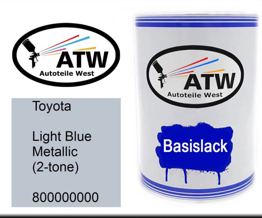 Toyota, Light Blue Metallic (2-tone), 800000000: 500ml Lackdose, von ATW Autoteile West.